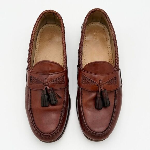 Allen Edmonds Maxfield Brown Leather Loafers With Tassels - US Men’s Size 10.5 D main image 12